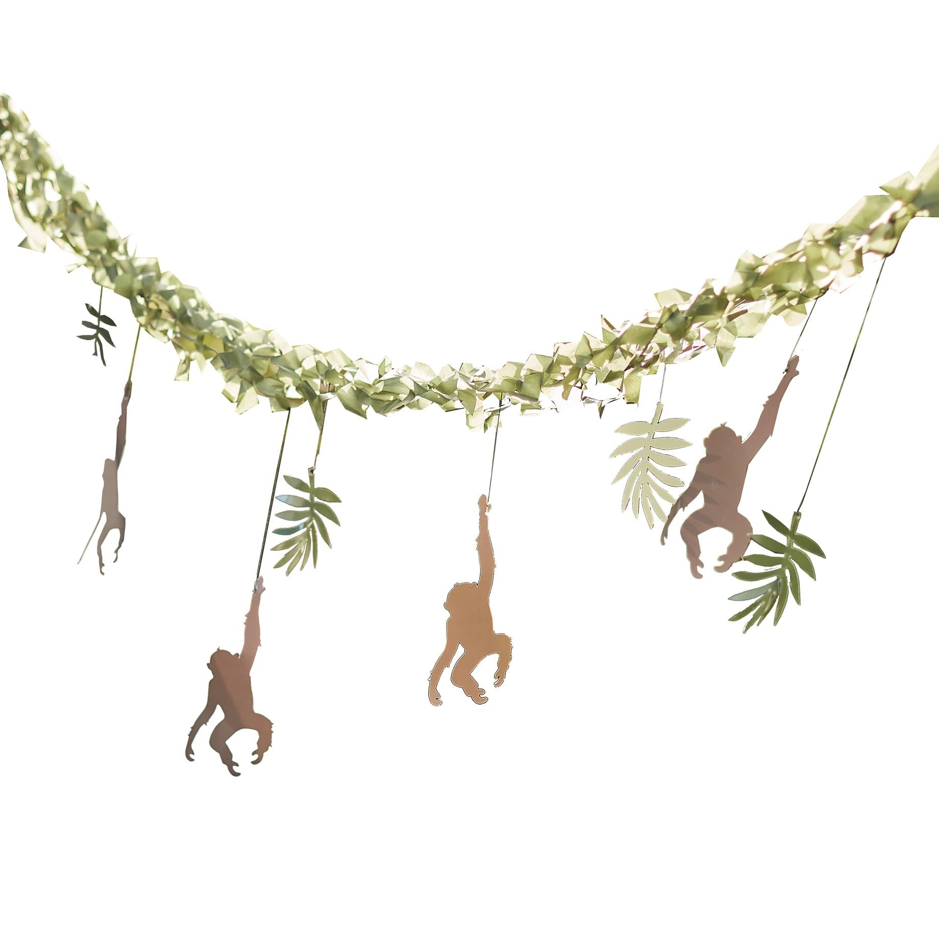 Ginger Ray Hanging Monkey and Leaf Jungle Backdrop