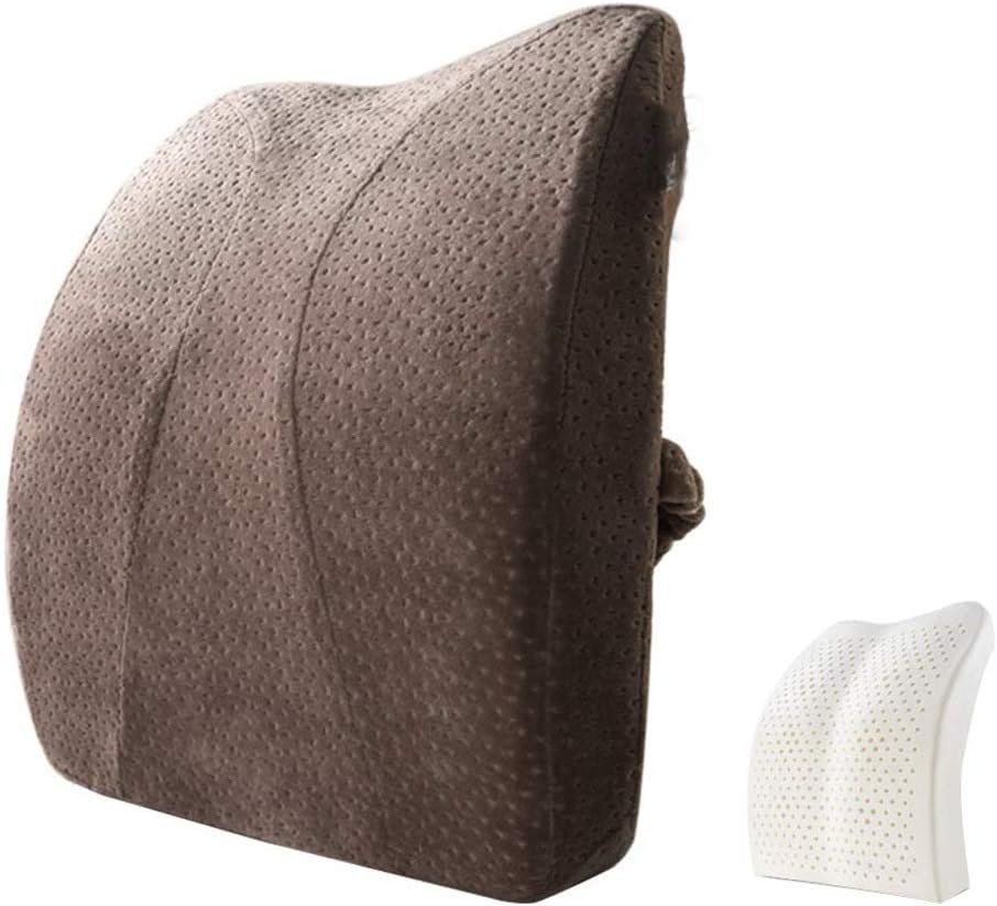 Lumbar Pillow - Lumbar Support Back Pillow Office Chair and Car Seat Cushion Memory Foam with Adjustable Strap and Breathable(White-Patch Five-Pointed star4)