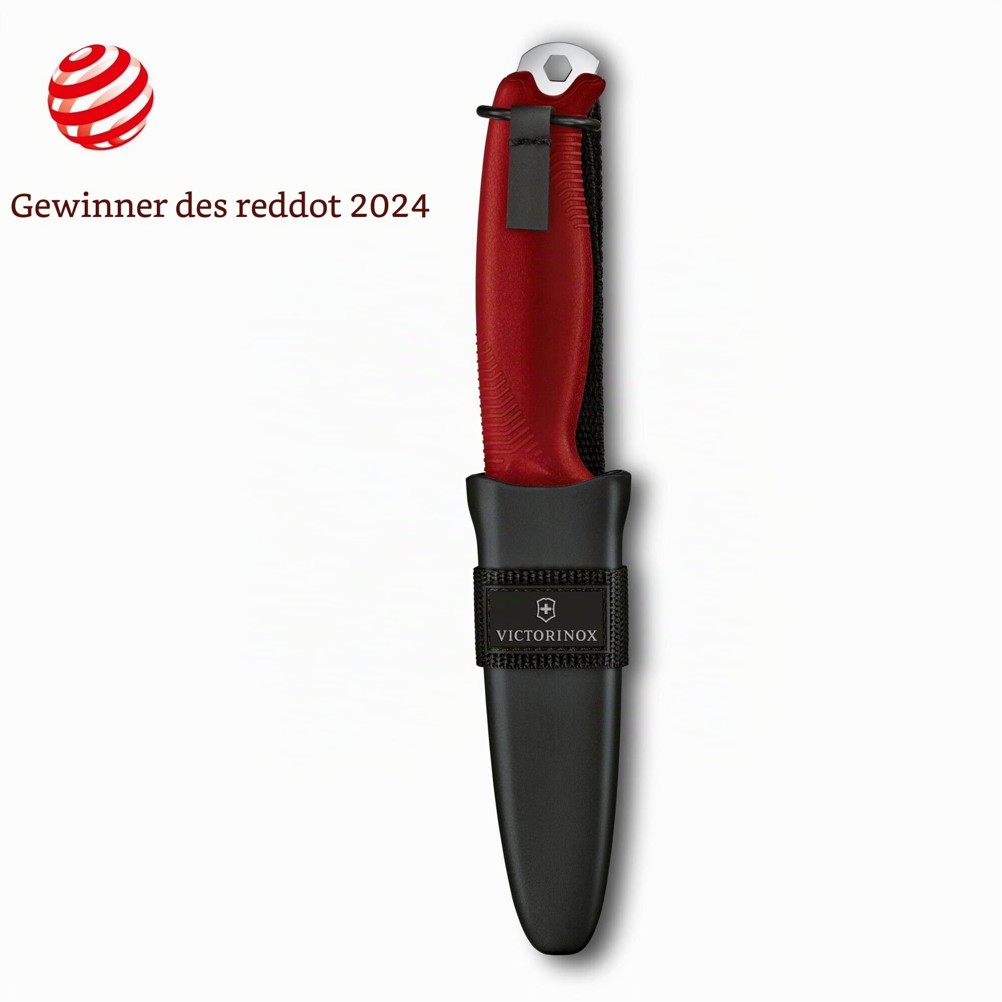 Victorinox Taschenmesser Venture, 5 Funktionen, Swiss Made, Feststehendes Outdoor Messer inkl. 10,5 cm Klinge und Sechskantloch, Full Tang
