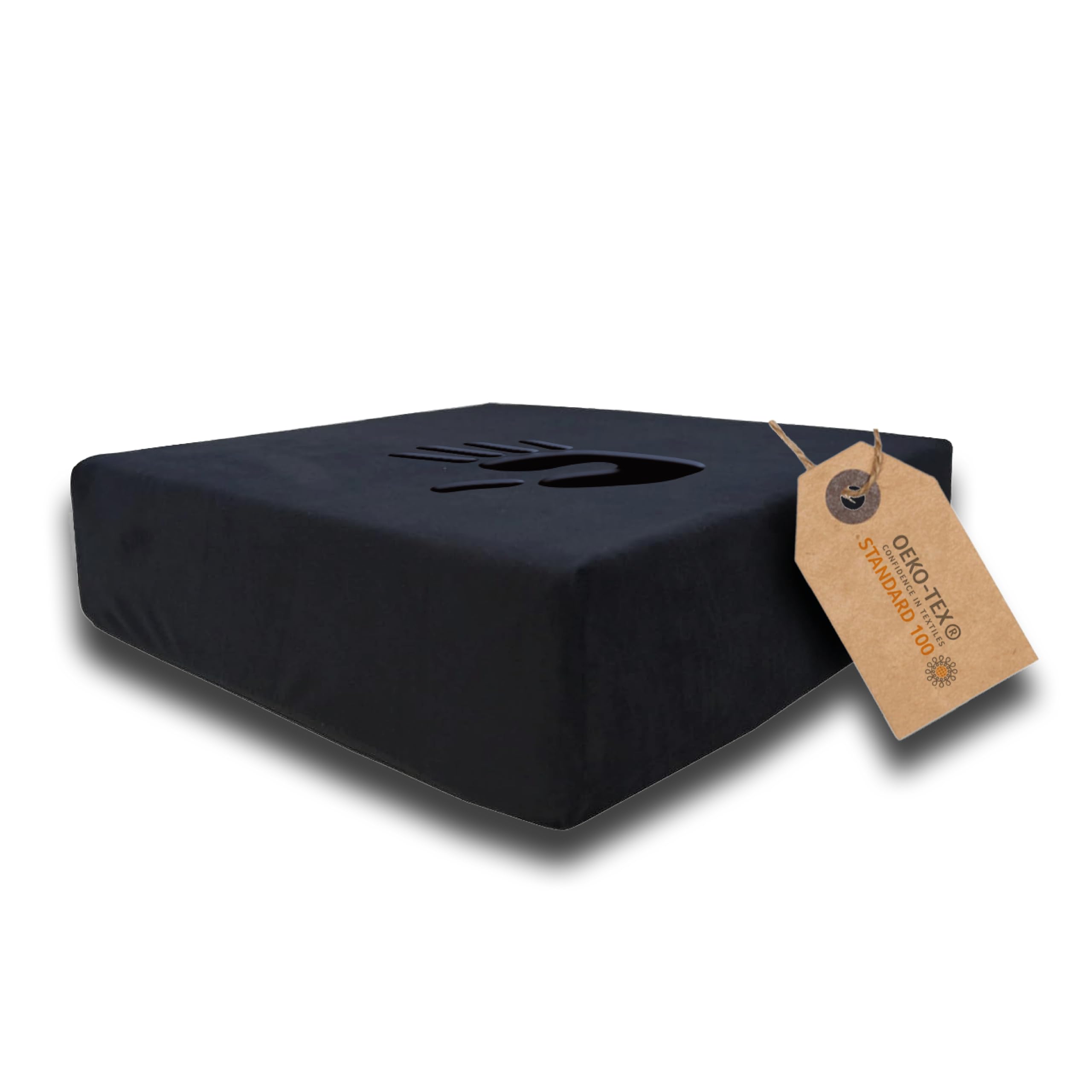 PrimoLiving Ortopedyczna poduszka do siedzenia z pianki zapamiętującej kształt - siedzisko podwyższające 10 cm - pomoc w wstawaniu 40x40x10 cm - stała poduszka siedziska
