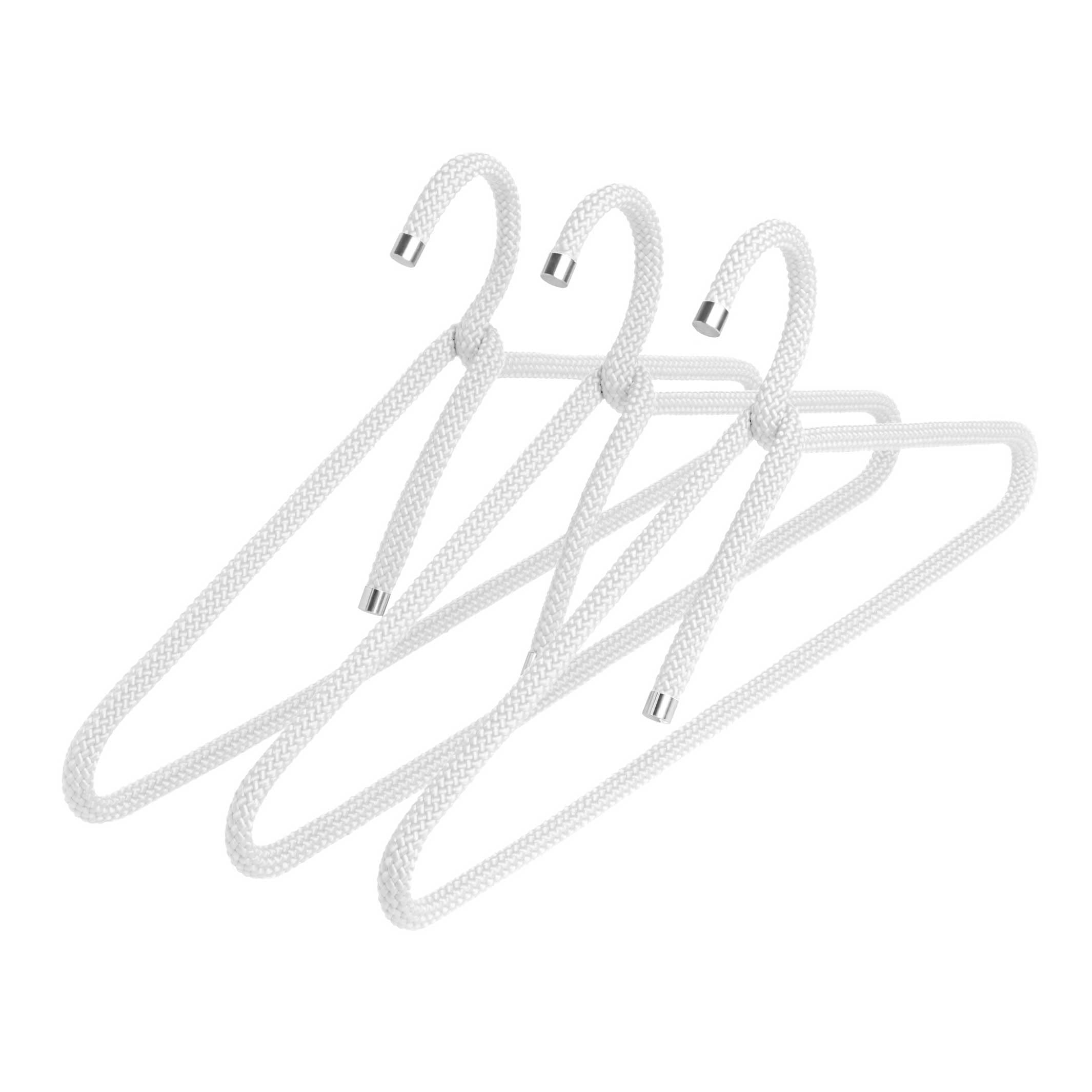 Peppermint Products Hanger | Juego de 3 perchas textiles de cuerda | perchas antideslizantes de diseño para chaquetas, camisas, pantalones | diseño: Roman Luyken | Percha para armario y armario