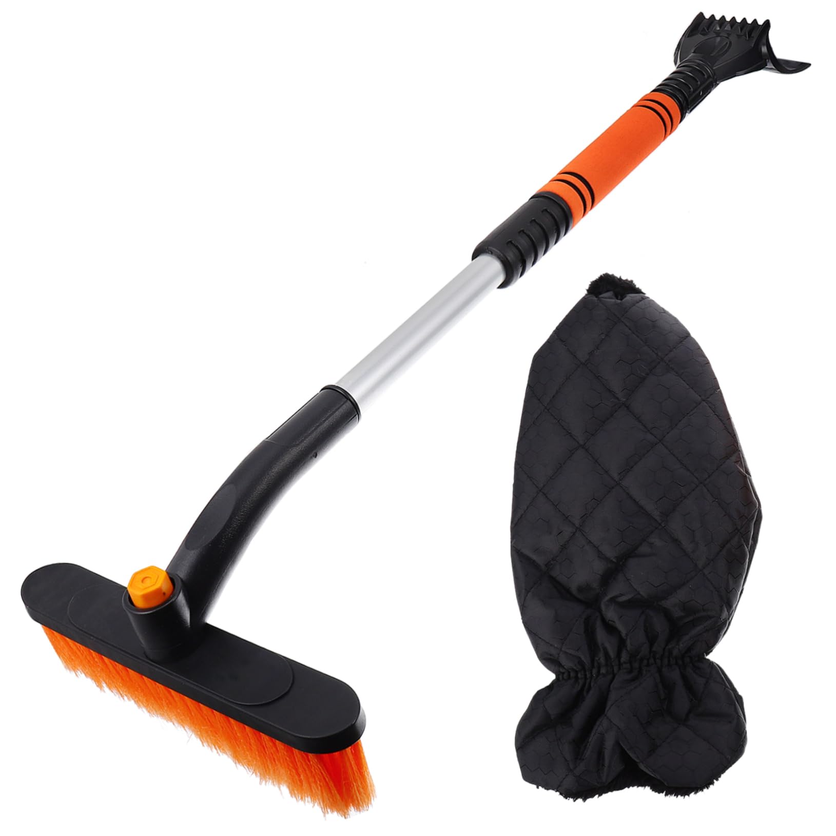 Outanaya Snow Shovel Car Window Scraper Windshield Snow Scraper Auto Windshield Snowbrush Snow Removal Shovels Car Snow Scraper Car Ice Scarper Ladlebroom Gloves Foam Detachable