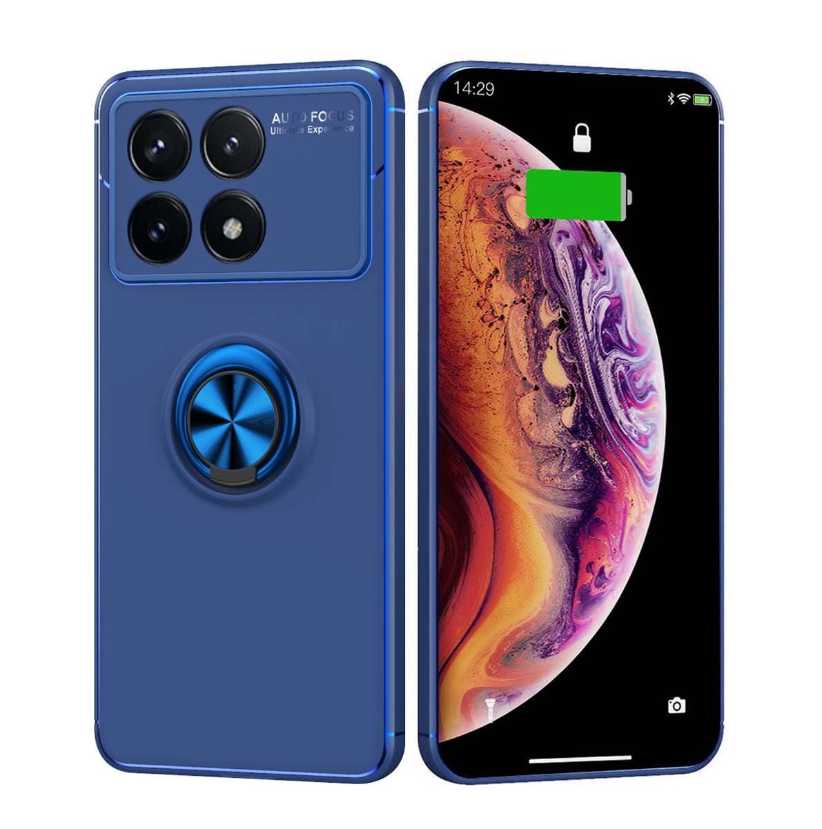 Generic Case for Xiaomi Poco F5, Liquid Silicone Protective Phone Case with Silicone Lanyard, Slim Thin Soft Shockproof Cover for Xiaomi Poco F5 in Red