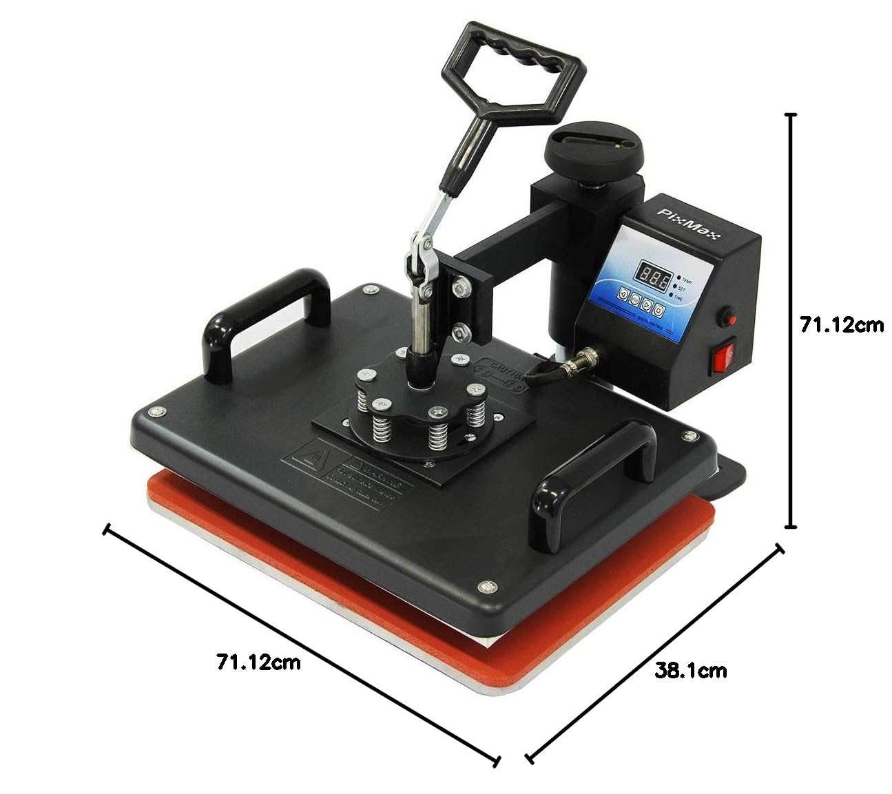 PixMax 5-in-1 Multifunktion Da Vinci Hitzepresse Transferpresse Wärmepresse Tassenpresse Tellerpresse Mützenpresse Sublimationsdruck Gratis Sublimationspapier + Gratis Starter Set