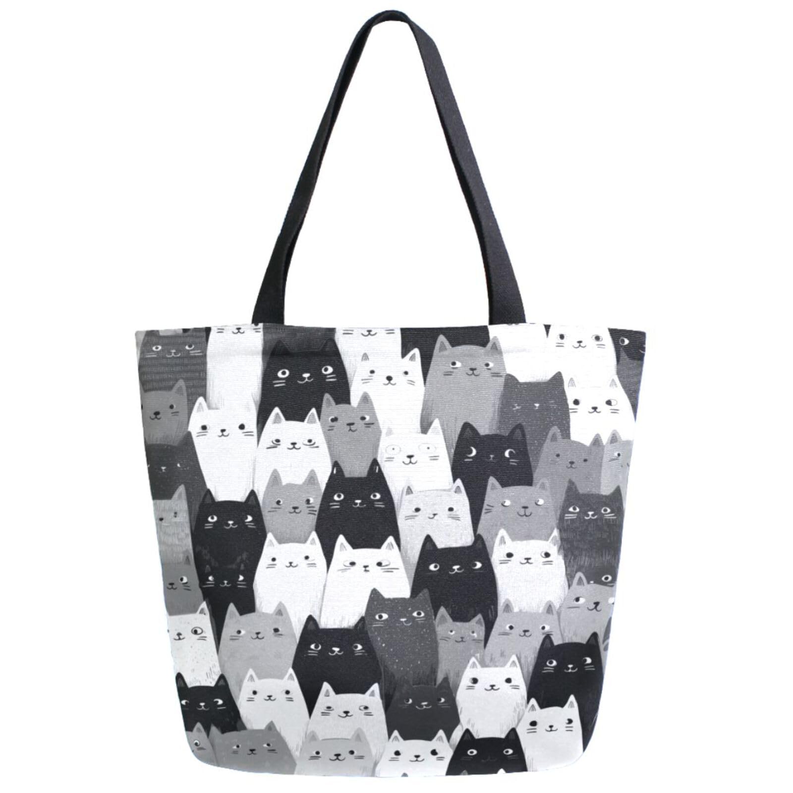 Chic Funny Cute Pattern Big Handle Extra Large Shoulder Tote Bag for Beach Travel Weekender Gym Grocery Shopping