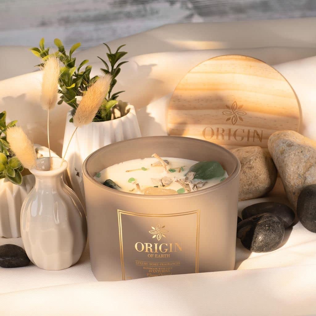 Vela aromática en tarro de cristal, vela de cera de soja natural para el hogar, 40 – 50 horas de tiempo de combustión, aroma de Greenworld, vela de vacaciones, velas perfumadas, 340 g