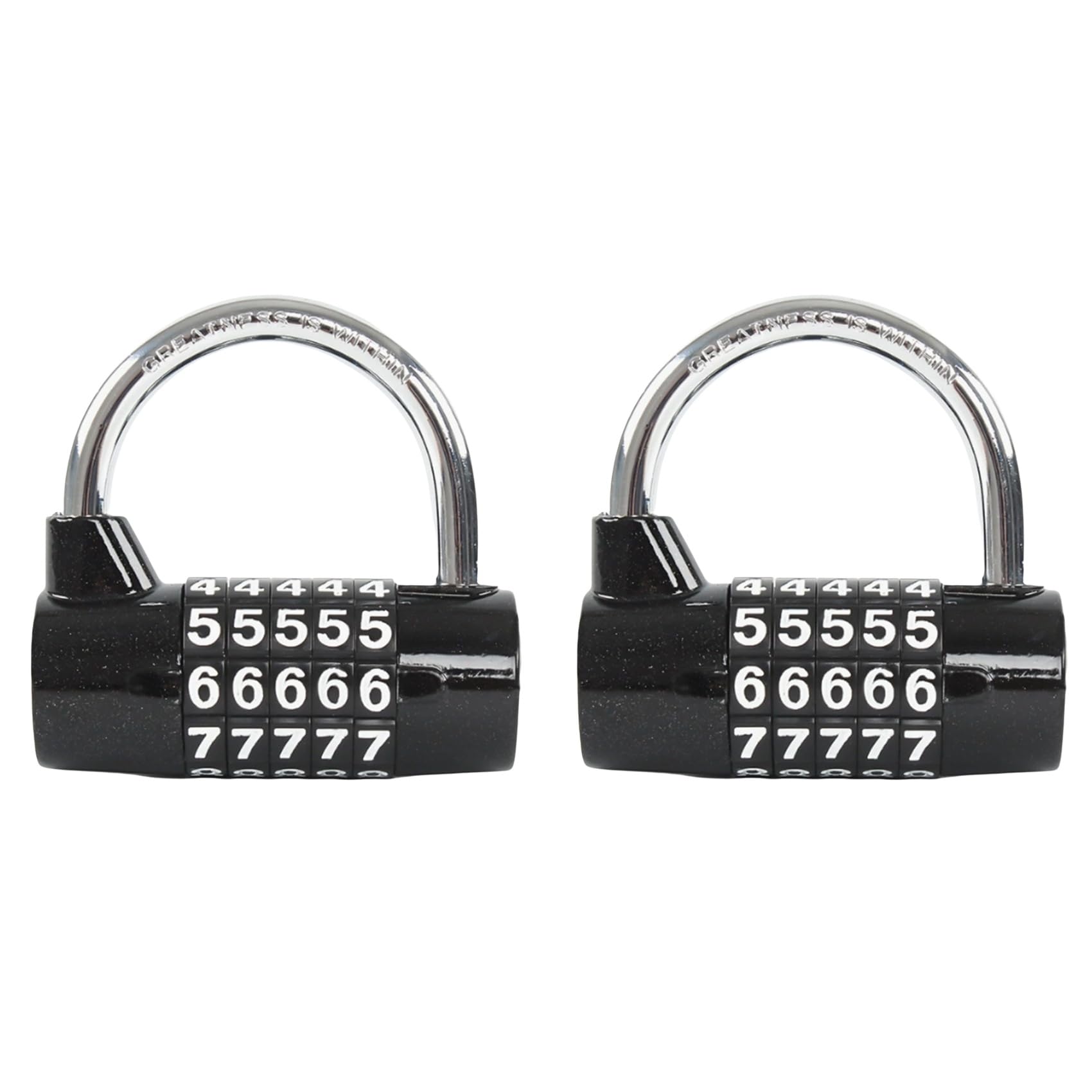 Ctrlzs 2X 5 Digit Number Combination Travel Password Lock Combination Padlock Zinc Alloy Coded Lock Security Safely Code