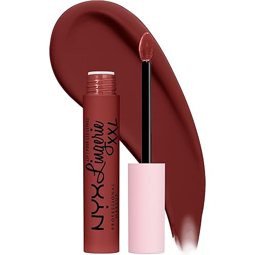 NYX PROFESSIONAL MAKEUP Lip Lingerie XXL Matte Liquid Lipstick - Straps Off (Reddish Brown Nude)