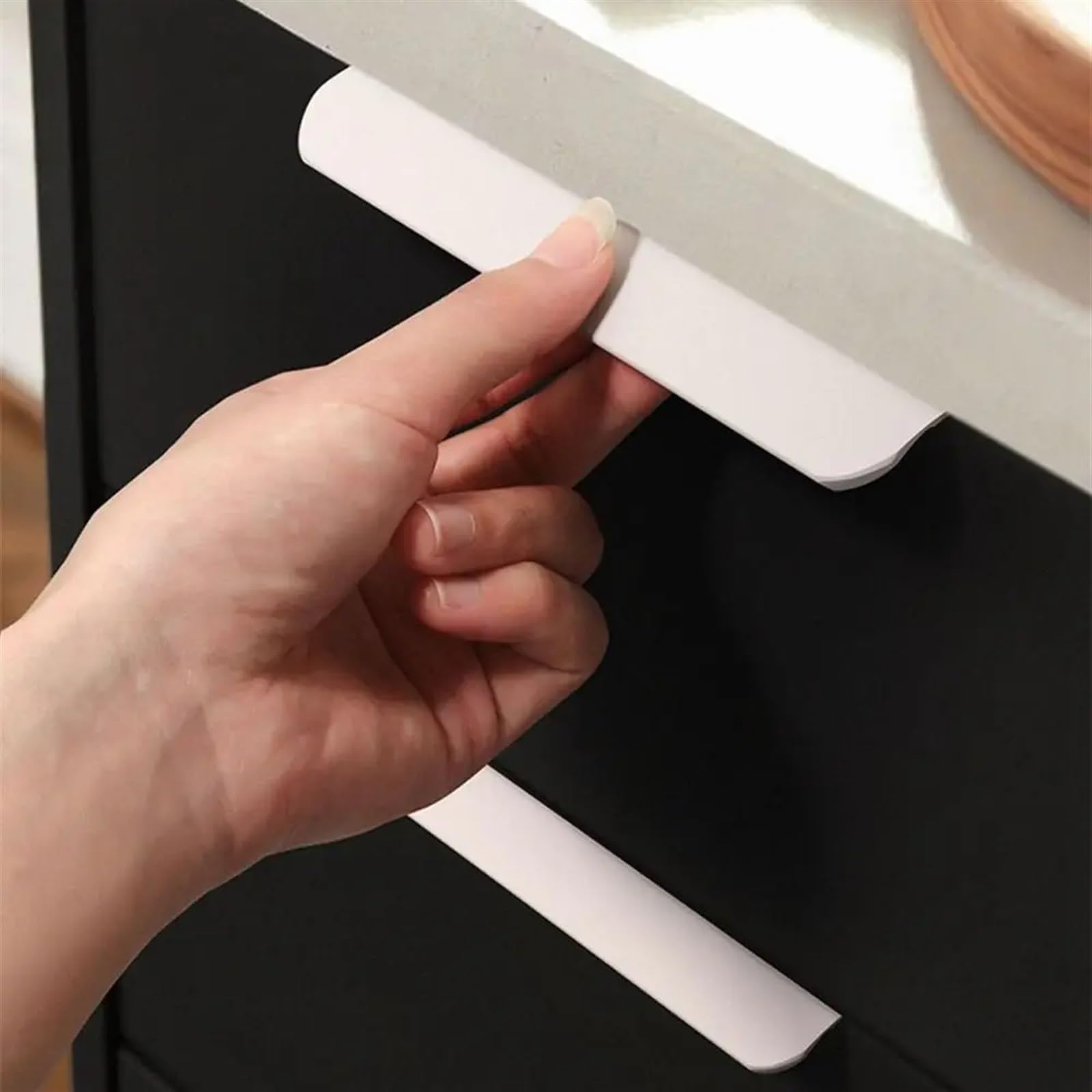 Uchwyty do szuflad, 1 szt. Ukryte okucia meblowe ze stopu aluminium, gałki do szafek i szuflad(Grey 120mm)