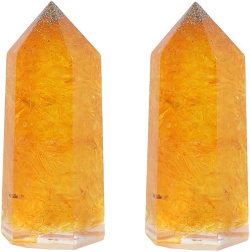 Miniatura 3 de Rockcloud Paquete de 3 puntas de varita de cristal curativo, 6 piedras facetadas de reiki para terapia de meditación de 2 pulgadas, amatista +