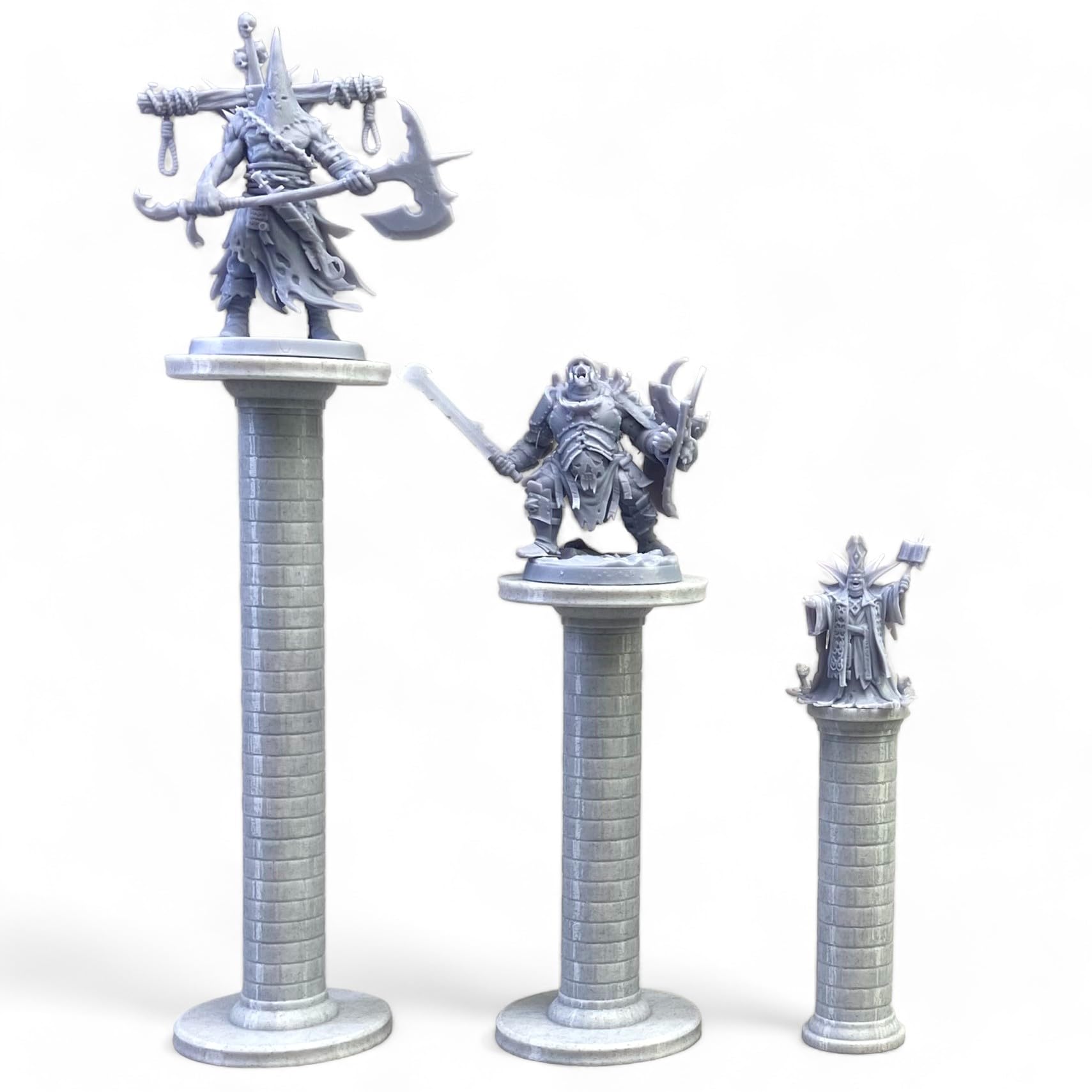 Lixusia Combat Risers Adjustable Height Flying Miniature Stands with 3 Platforms and 10 Tiers for DND, Tabletop RPG, Board Games