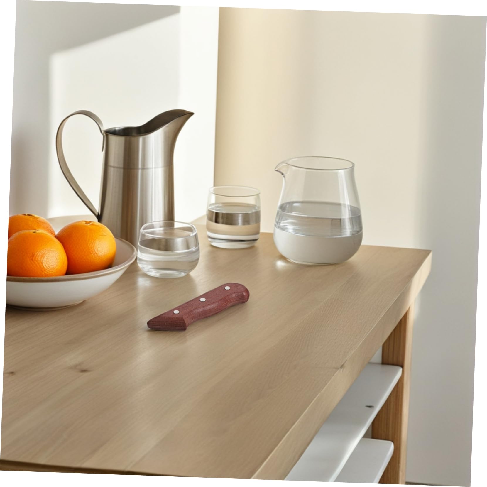 Mango de Fácil Cortador Madera para Reemplazo de del Cocina y de Empuñadura Ergonómica Cómoda, Accesorios Instalación para Cuchillos Chef en