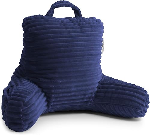 Miniatura 2 de Nestl - Almohada de lectura a rayas para niños y adolescentes, almohada de espalda pequeña, apoyo para la espalda y los brazos, rellena con espuma