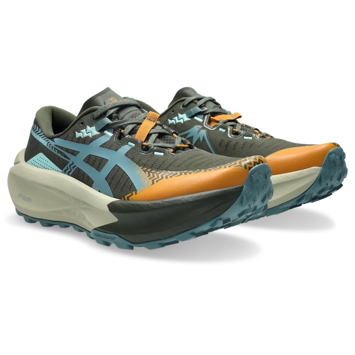 ASICS Herren Trabuco MAX 5 Traillaufschuhe, Vintage Khaki/Foggy Teal, 8