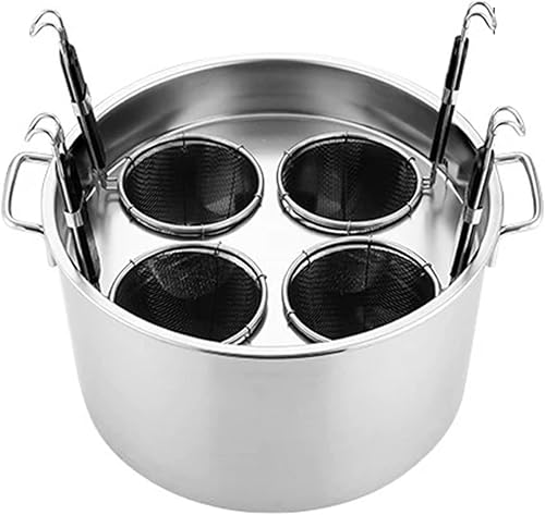 UTOYA Stainess - Olla de acero para pasta con insertos, olla de cocina con divisor y colador, olla de inducción resistente, inducción, cerámica,