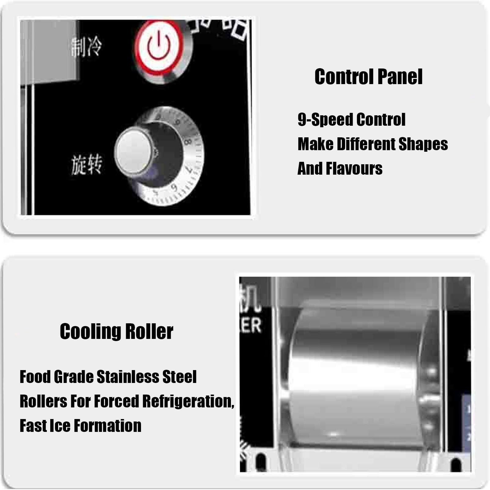 Genérico Máquina de Hielo Snowflake de Acero Inoxidable Comercial para Hielo raspado y en Escamas, Ideal para granizados y Conos de Nieve (120 kg) (180 kg)