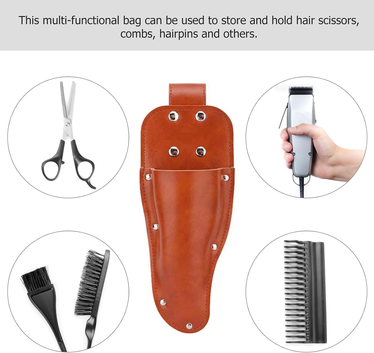 3pcs Set Scissor Holder Barber Shears Garden Pruner Clip on Pruner Pruning Shears Shear Holder Scissor Bag Barber Scissor Holder Clippers