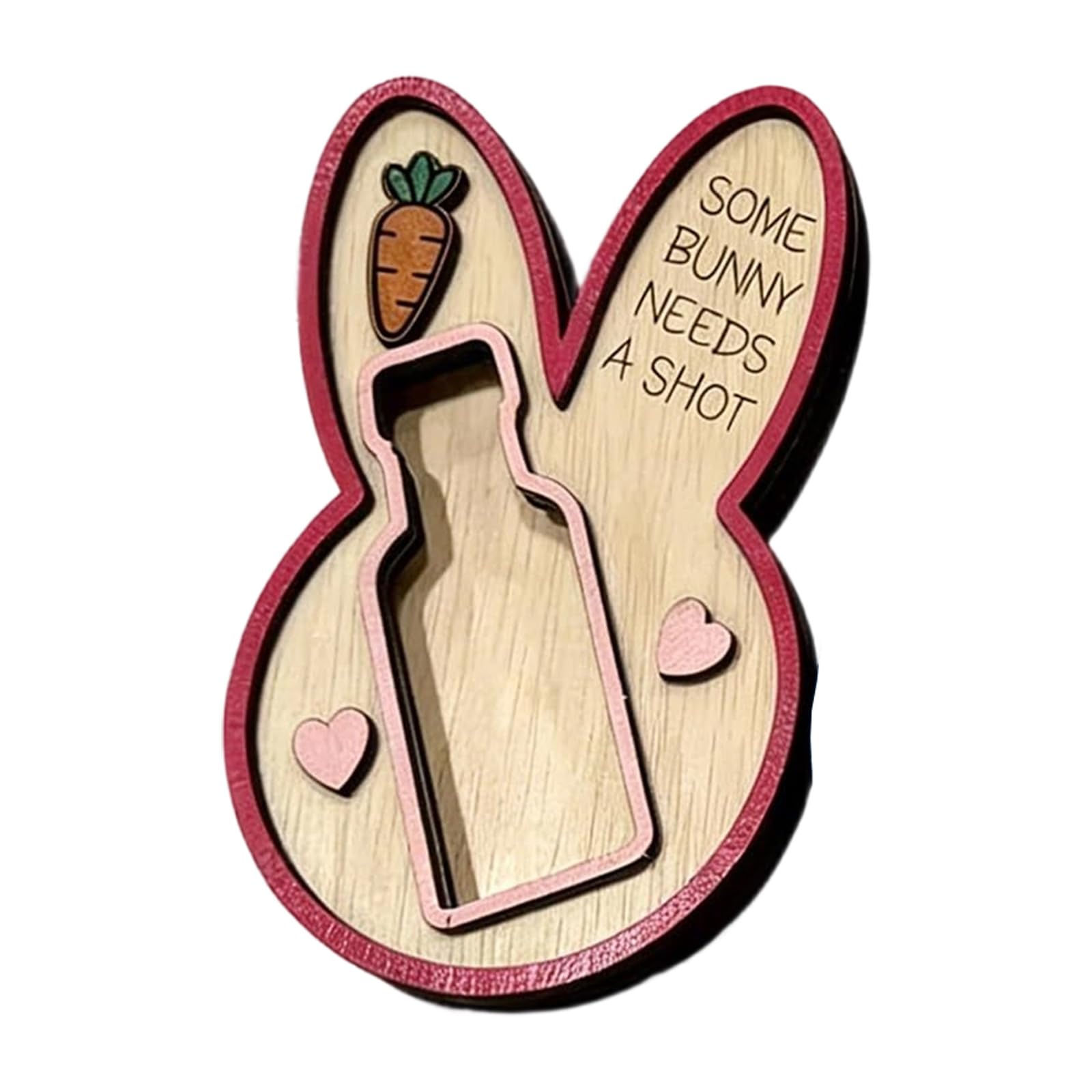 NVOQILIN Rabbits Shape Wooden Liquor Bottle Holders Holiday Nightclub Accessories for Home Pubs Decors and Holiday Parties Easter Rabbits Liquor Bottle Holders