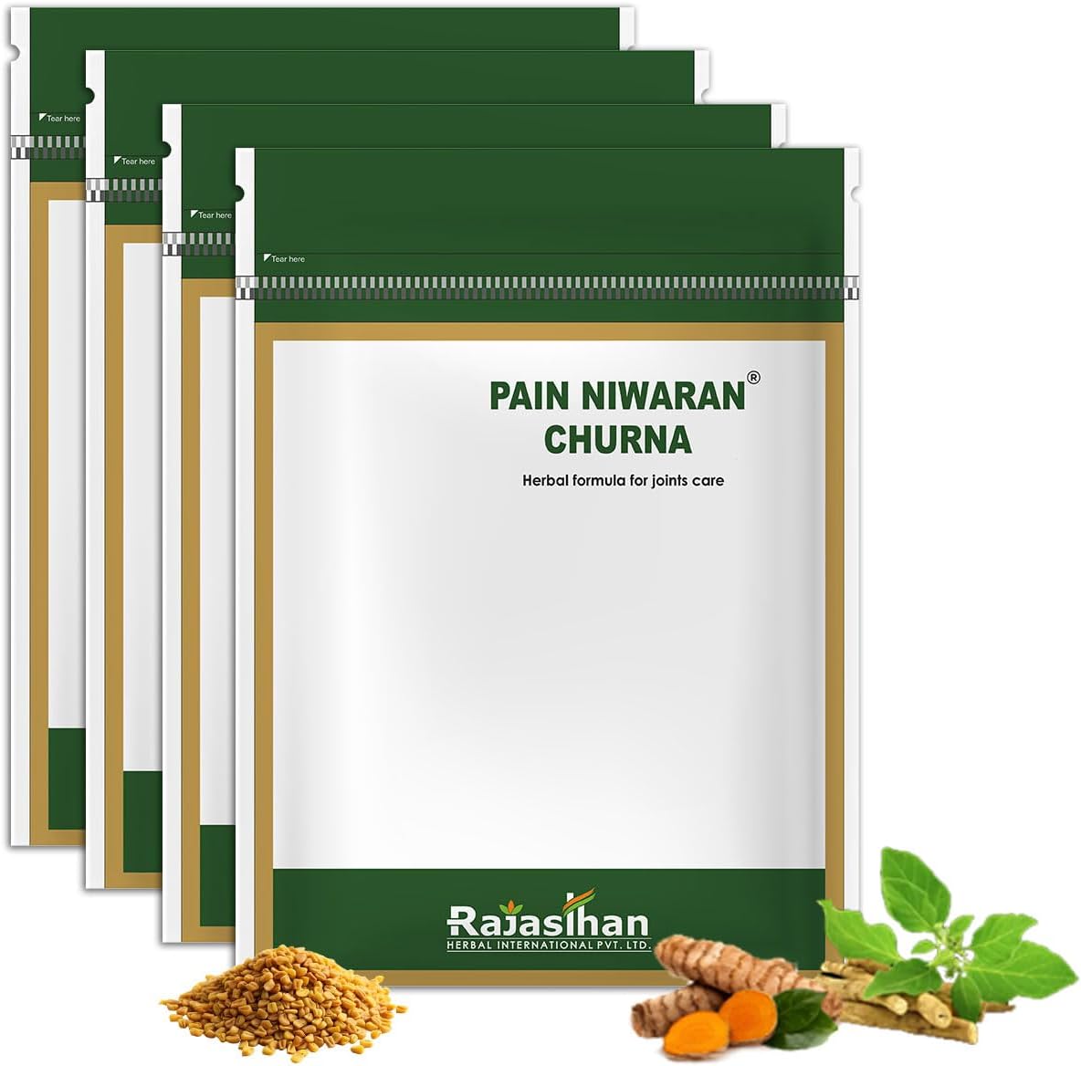 PAIN NIWARAN CHURNA by Rajasthan Aushdhalaya (Pack of 4 x 135gm) Joint pain & Arthritis