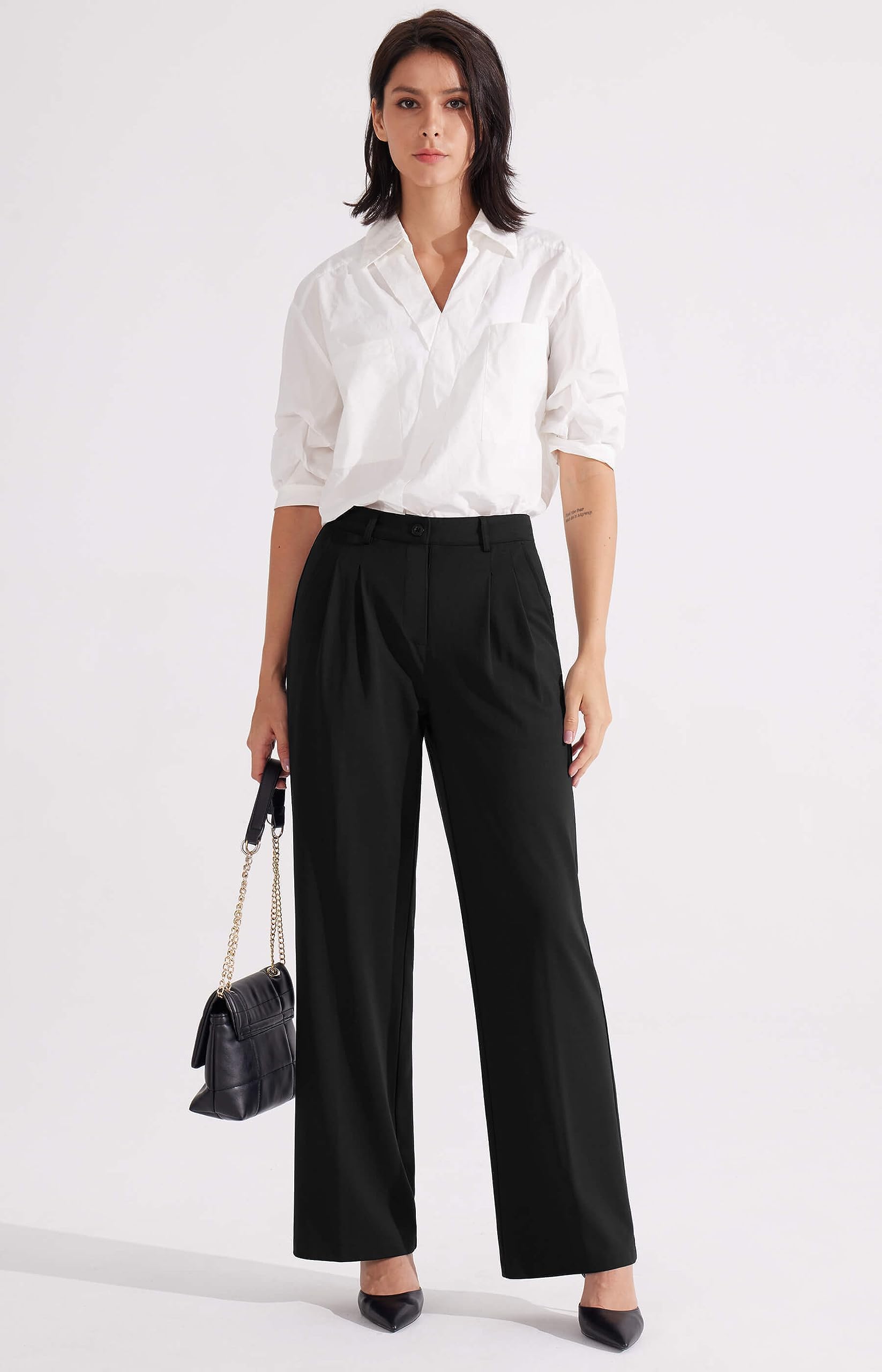 Libin Pantaloni da Donna a Vita Alta da 73,7 cm/78,7 cm, Pantaloni da Lavoro per Lavoro, Yoga, Golf, Pantaloni Casual