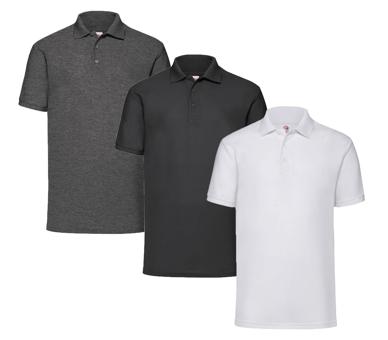Fruit of the Loom Men's Polo Shirt (Pack of 3), L