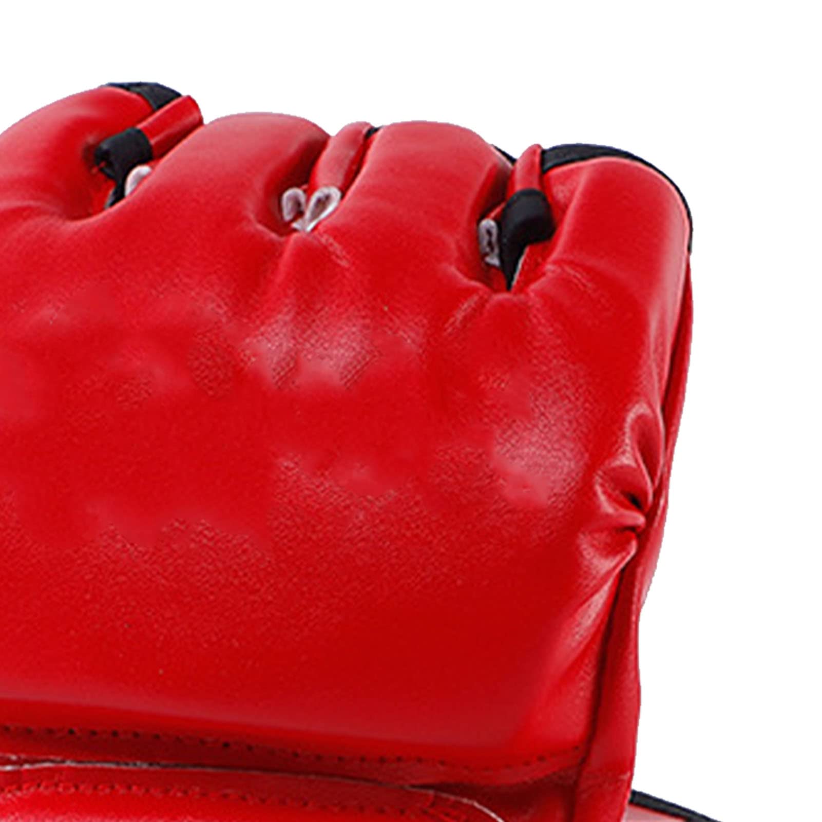 Guantes de Boxeo MMA Medio Dedo Rojos para Entrenamiento Kickboxing Adultos