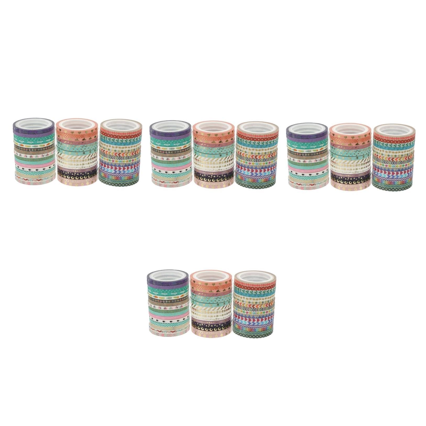 HOMSFOU Cintas Washi Autoadhesivas De Pack Para Decoraciones De Manualidades Y Álbumes De Usar Y Transportar Sin Adhesivo Al 48 * 4