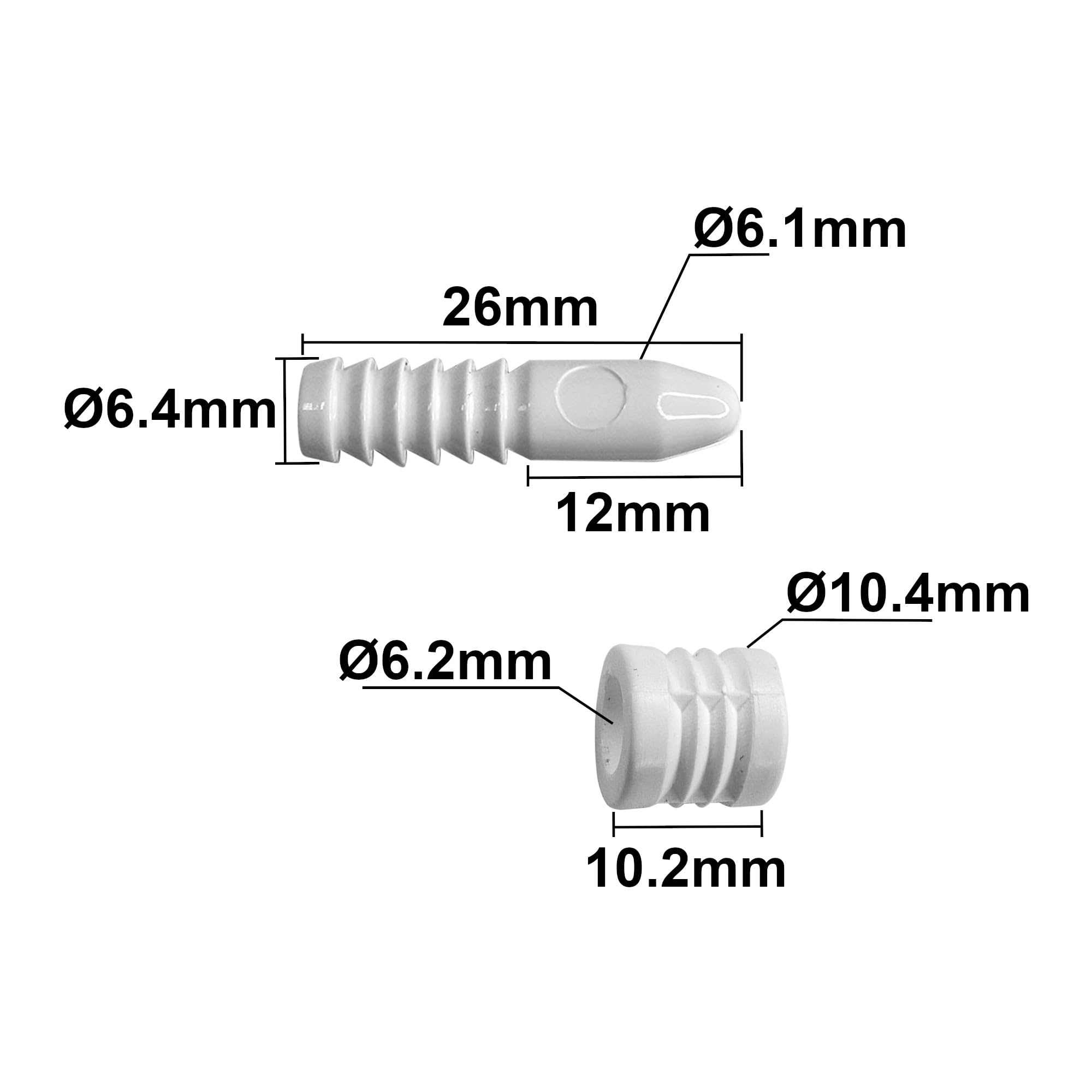 cyclingcolors 10x Perno di Guida Centraggio Plastica Scorrevole Prolunga Estensione Tavolo Mobile Universale, Marrone scuro