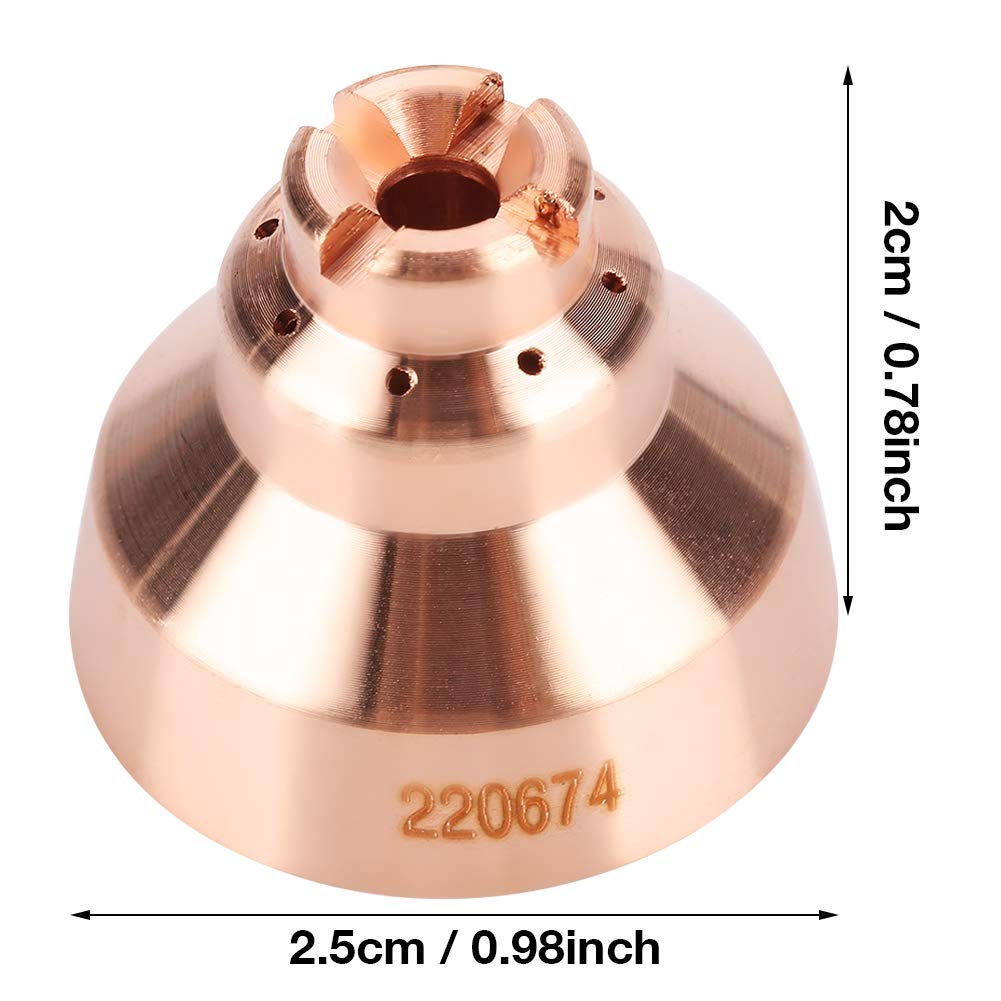 Coupeur de Plasma de 5 Pièces, Capuchon de Tasse de Bouclier de Plasma D'ozgkee pour le Soudeur de Torche de Consommables de Chalumeau de Coupe de 220674