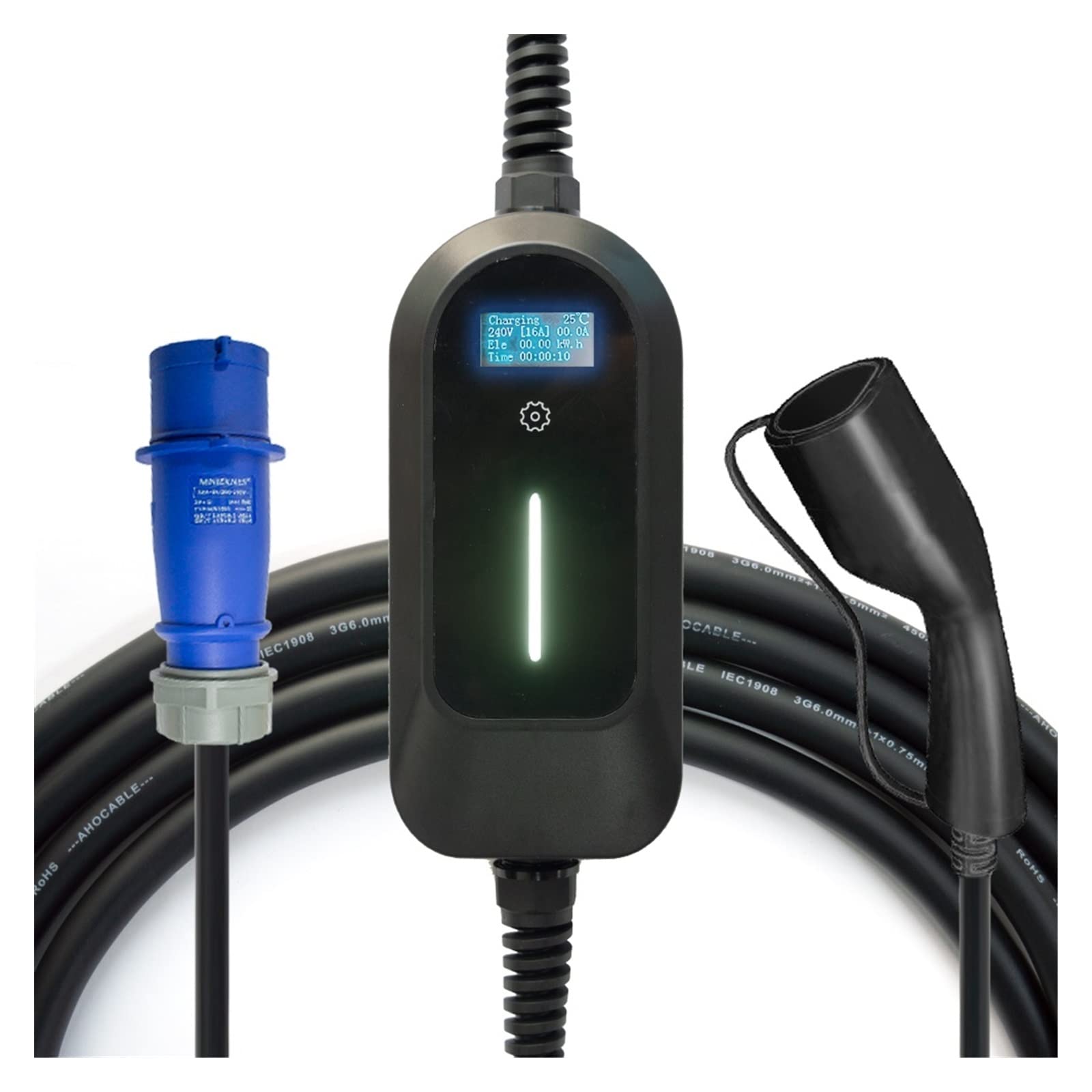 Amazon.co.jp: 電気自動車充電器 ポータブル EV 充電器 Wallbox