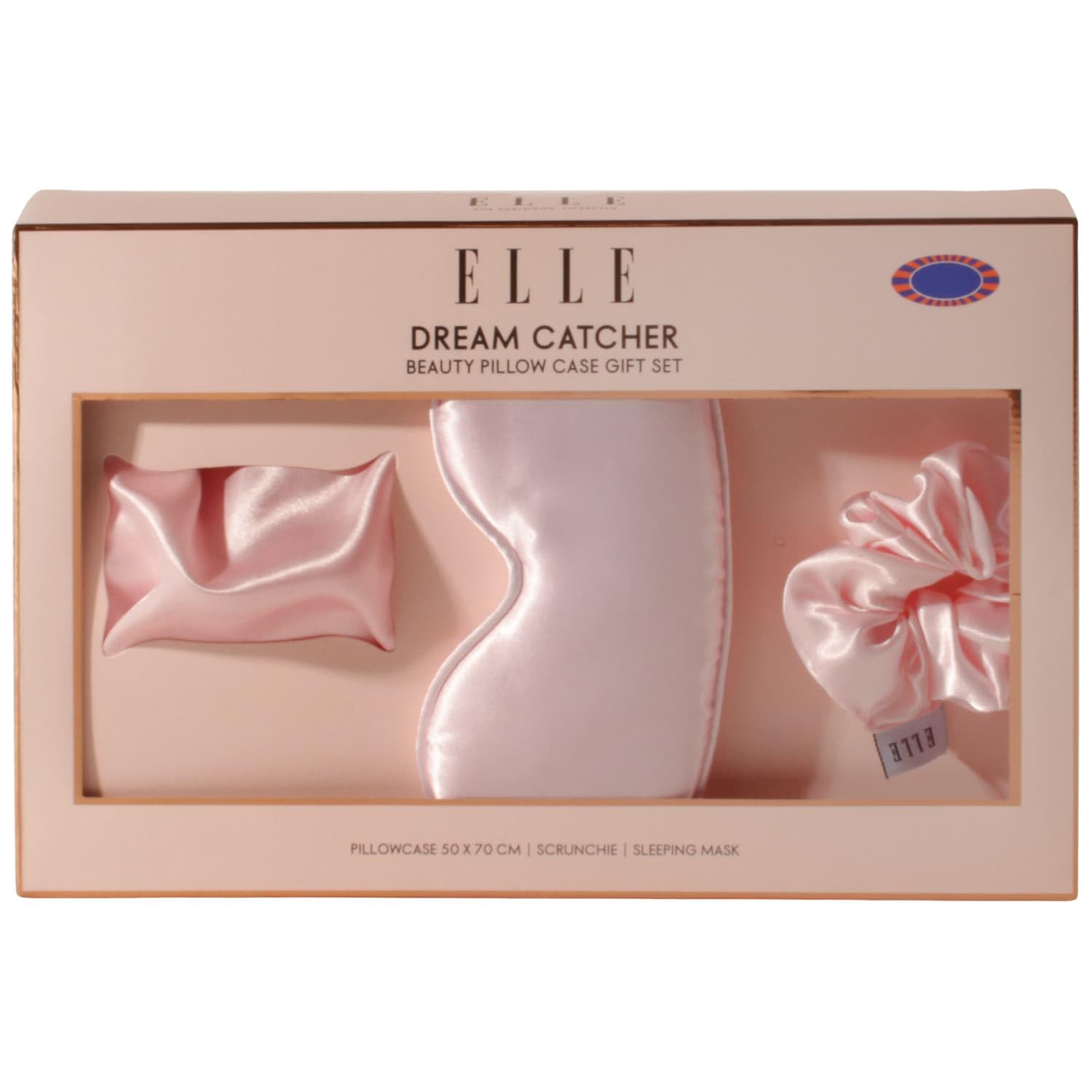 Dream Catcher Gift Set - Pink - Complete With A Soft Eye Mask And Scrunchie For The Perfect Nights Rest - Dimensions: Pillowcase 50 X 70cm