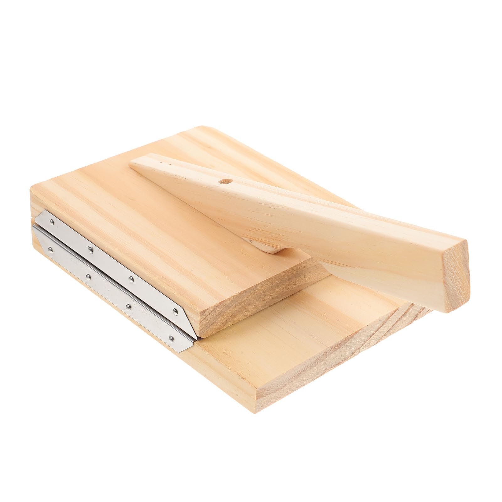 Molde para Prensar Masa de Acero Inoxidable y Madera para Empanadillas