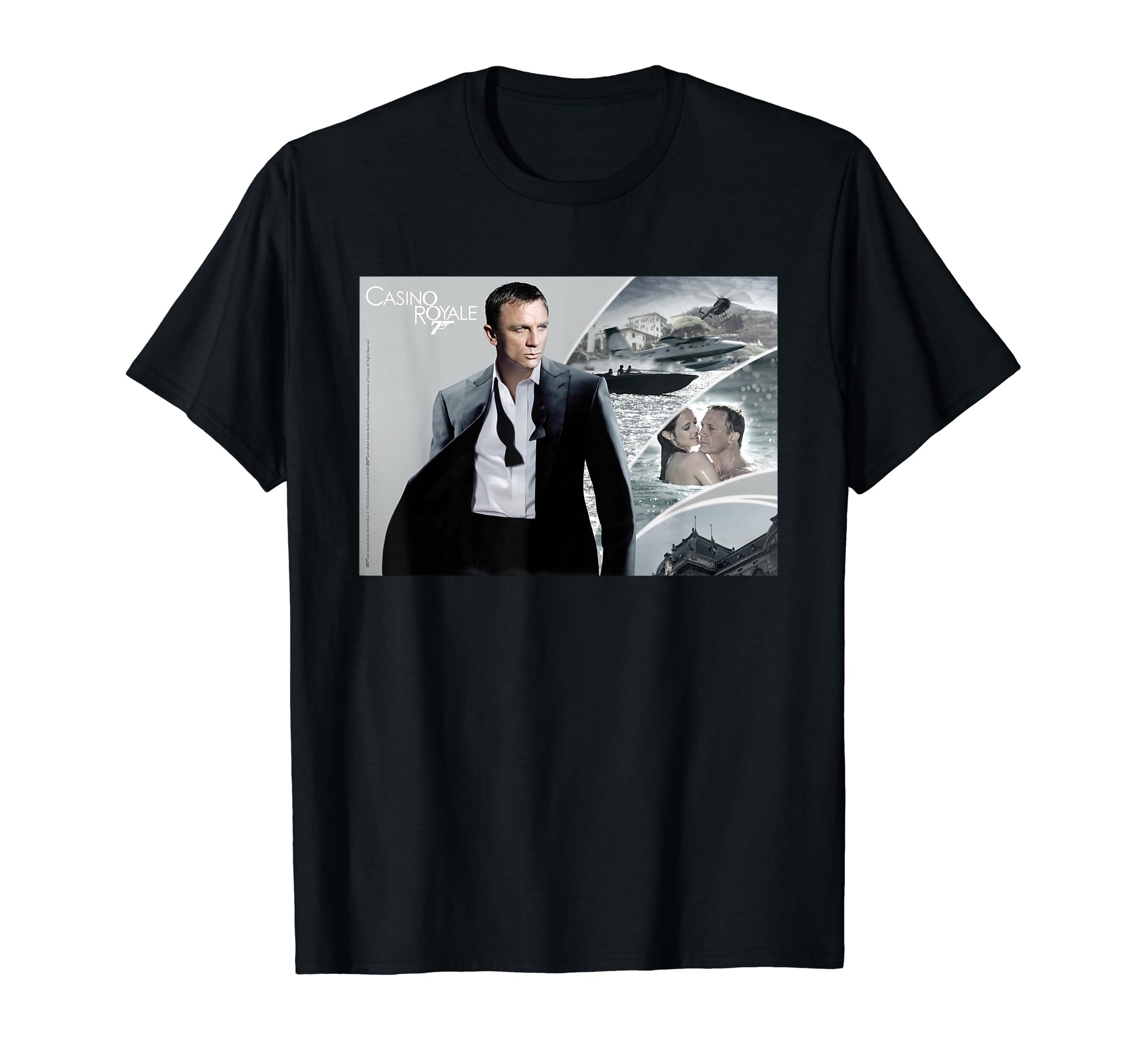 007カジノロワイヤル ロゴ Tシャツ 映画 スワロフスキー 007カジノロワイヤル ロゴ Tシャツ 映画 スワロフスキー