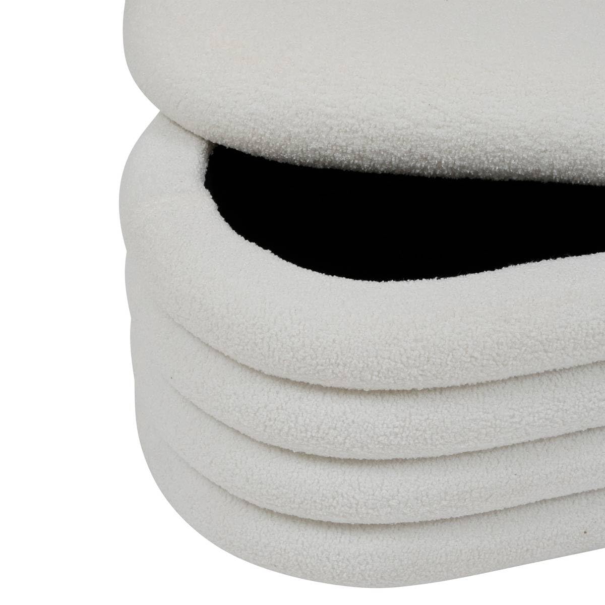 Atmosphera - Banc Coffre Giulia Blanc 110x46cm