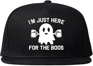 Kings Of NY Im Just Here for The Boos Halloween Mens Snapback Hat Black
