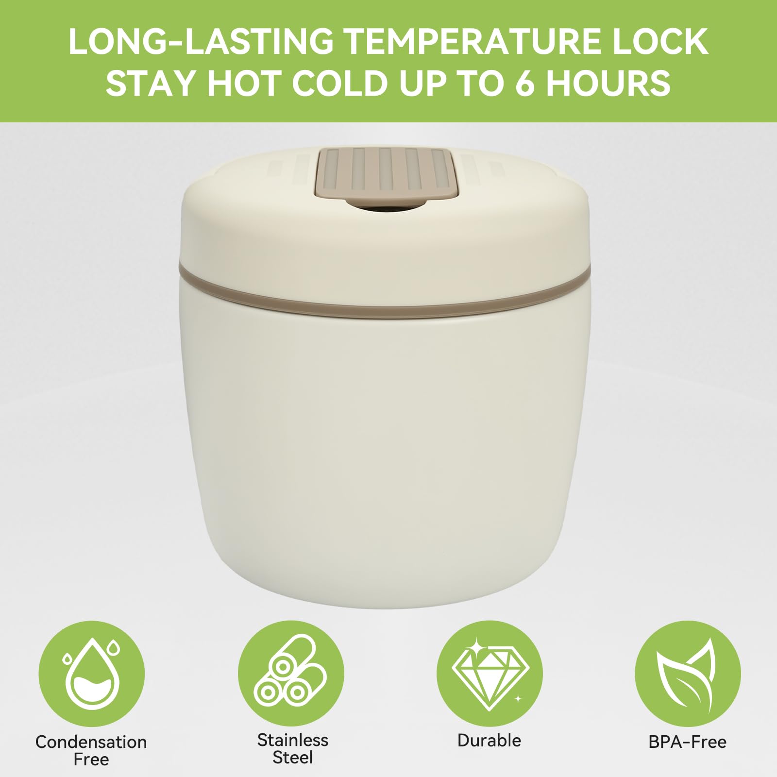 OTraki Thermos per Alimenti Caldi, Contenitore Termico per Alimenti Caldi, Lunch Box Termico con Cucchiaio Pieghevole, Porta Pranzo Termico per Bambini e Adulti, Ideale per Zuppe e Porridge