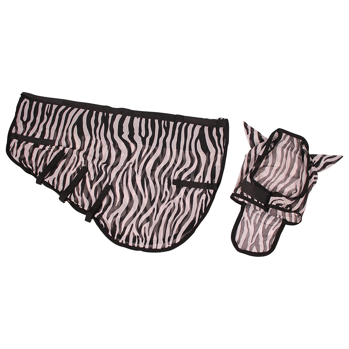 Couverture Anti Mouche avec Couvre-Cou et Bonnet pour Cheval QHP