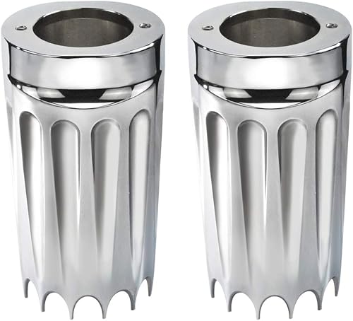 Miniatura 3 de HDBUBALUS Cubiertas deslizantes de horquilla superior para Harley Touring Road King Street Electra Glide Cromo