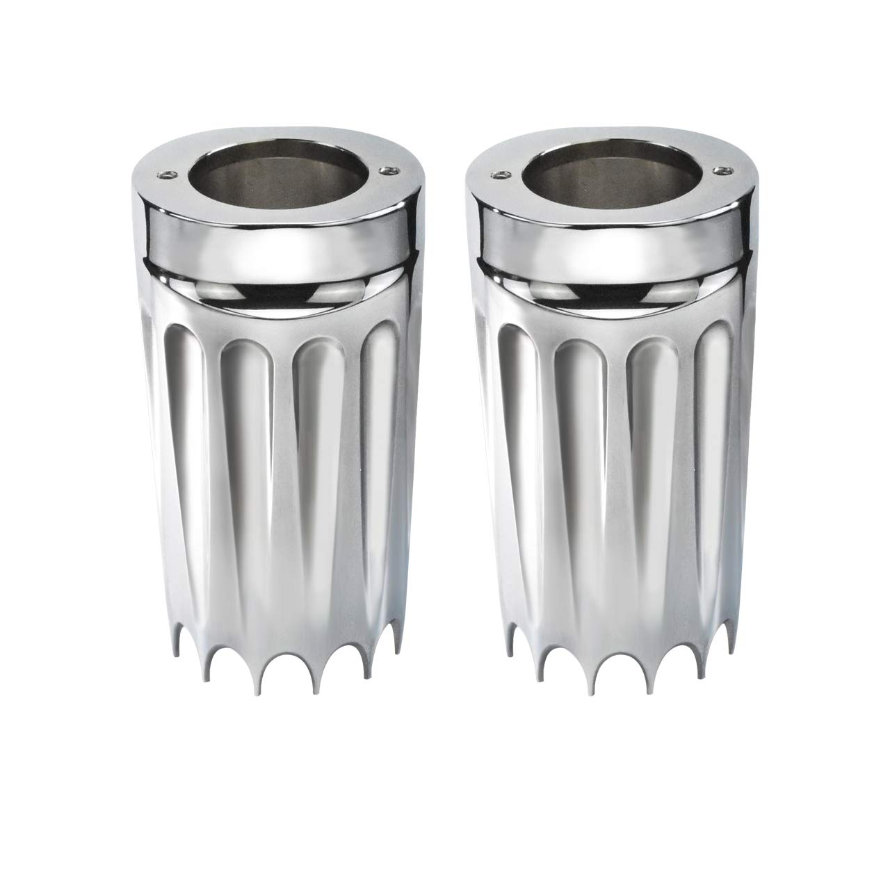 Copertura Cilindro Freno Moto NATGIC - Alluminio CNC Nero Cromato Per Harley - Foto 2