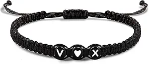 Initial Bracelets for Women Men's Bracelets Gifts for Girlfriend Boyfriend Letter Bracelets I Love You Gifts for Her Him Best Friend Birthday Gift Christmas Jewelry