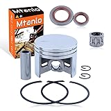 Mtanlo 50MM Piston Kt For Stihl 044 MS440 W/Rings 12MM Wrist Pin Chainsaw 1128 030 2015, Piston Kit, Piston Needle Bearing, Oil Seal