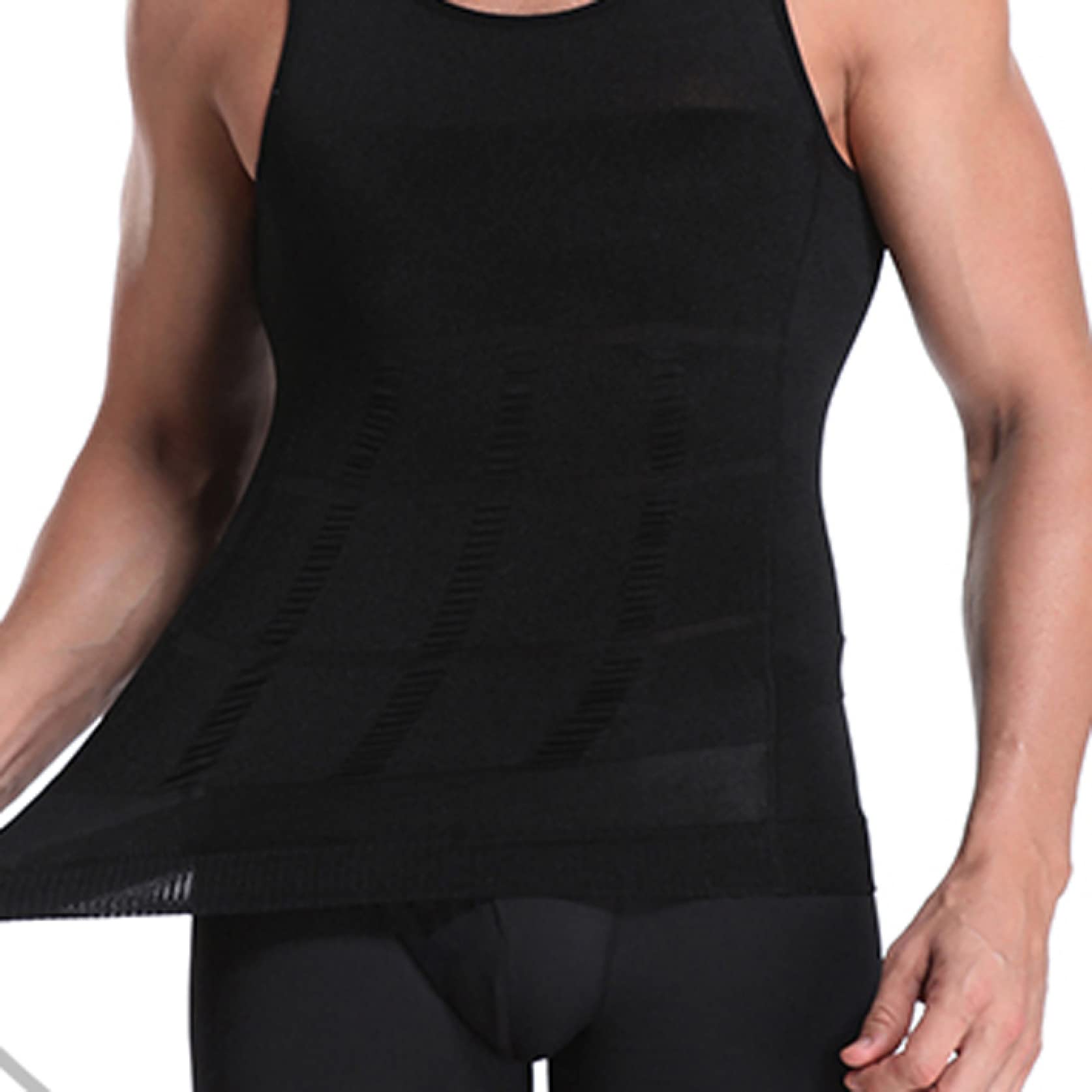 Gilet Sportivo Modellante per Uomo Top a Compressione Snellente - Canottiere Senza Maniche per Il Controllo della Pancia da Palestra per l'esercizio Fisico