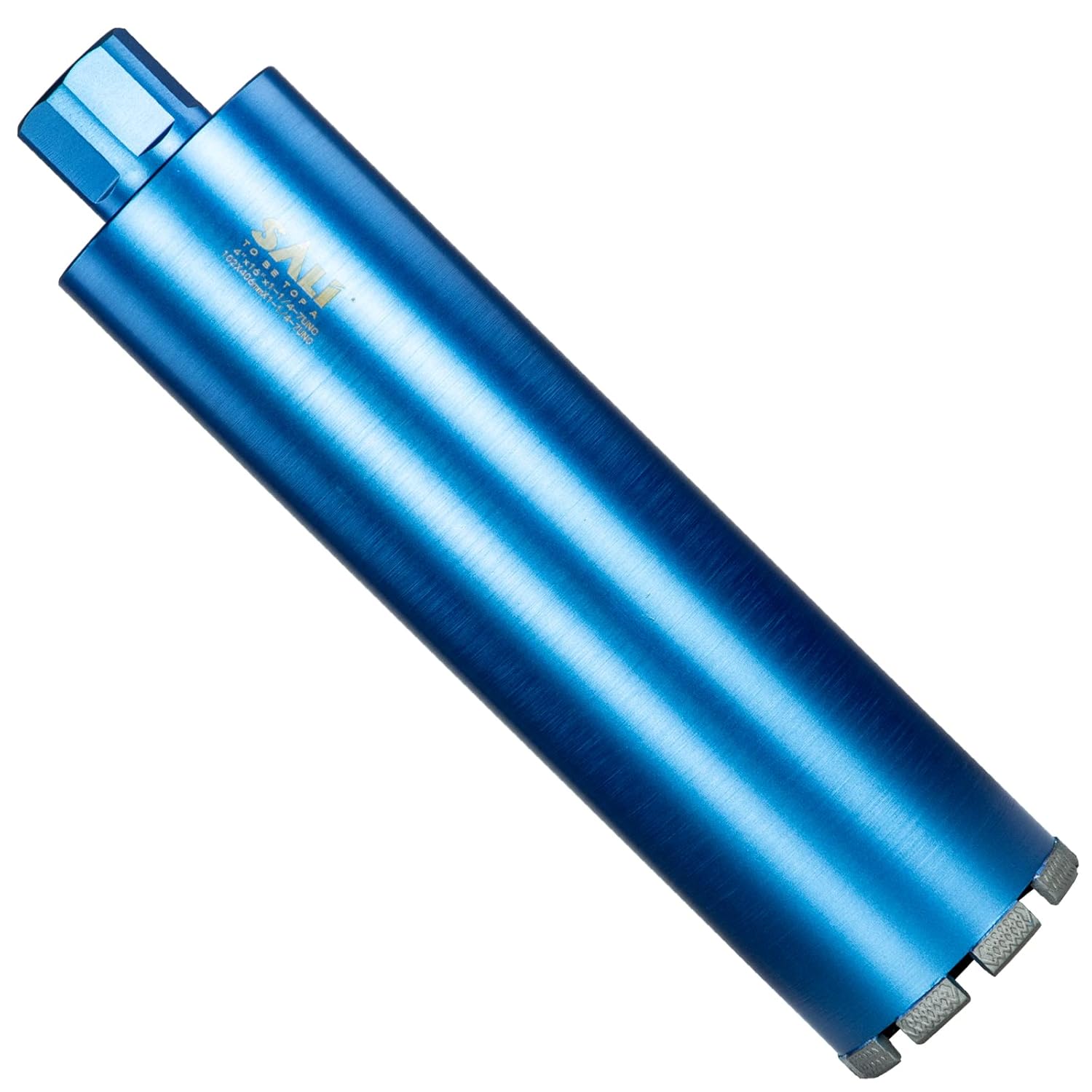 SALI 4" Wet Diamond Core Drill Bit 102mm - 15" Depth for Concrete, Rebar, Brick, Masonry, Stone | 1-1/4-7" Thread