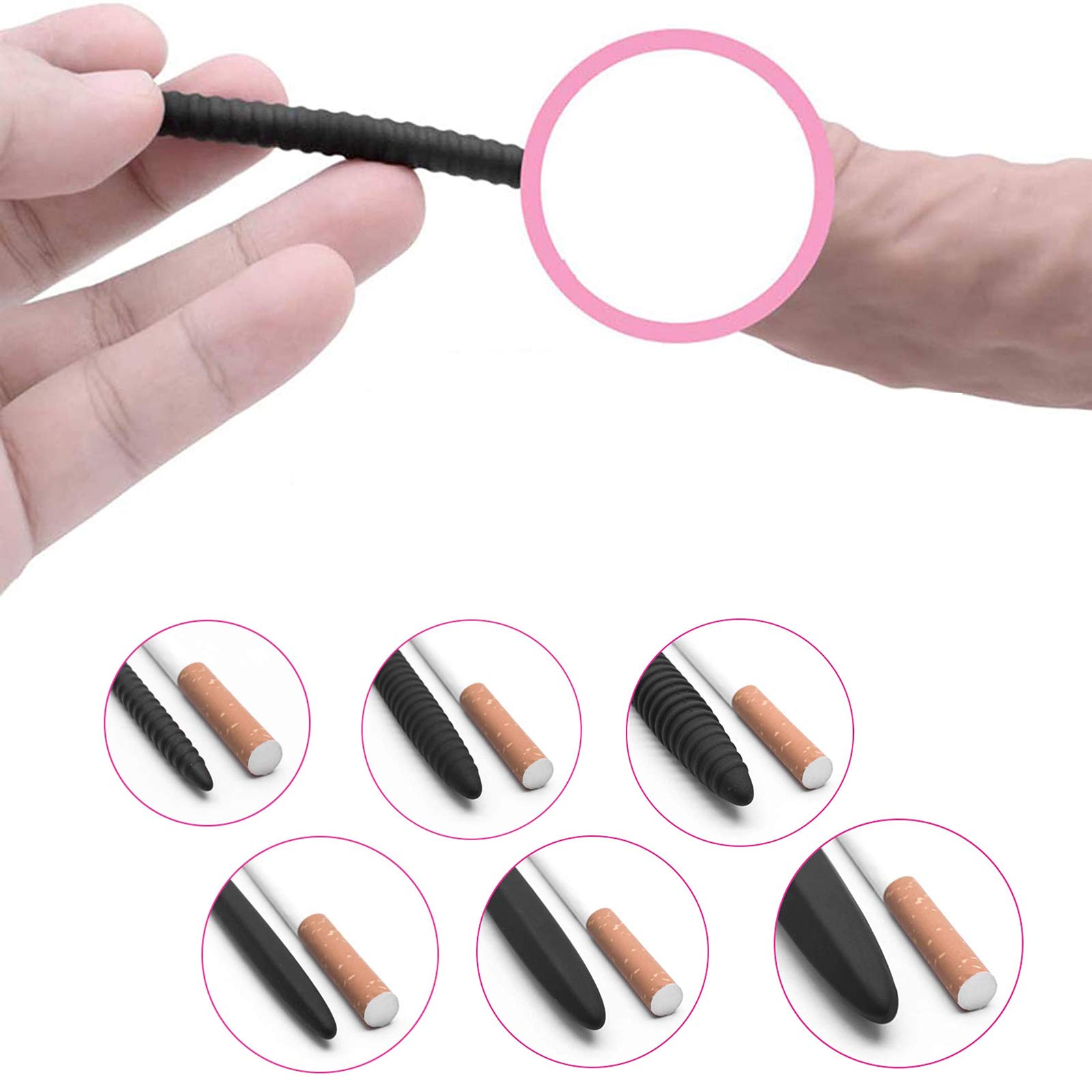 Harnröhren Dilatoren Set 6 Stück Silikon Katheter Sounding Penis Plug Screw DIlator Optimal Masturbation Harnröhrenstimulation Sexspielzeug Set Für Männer
