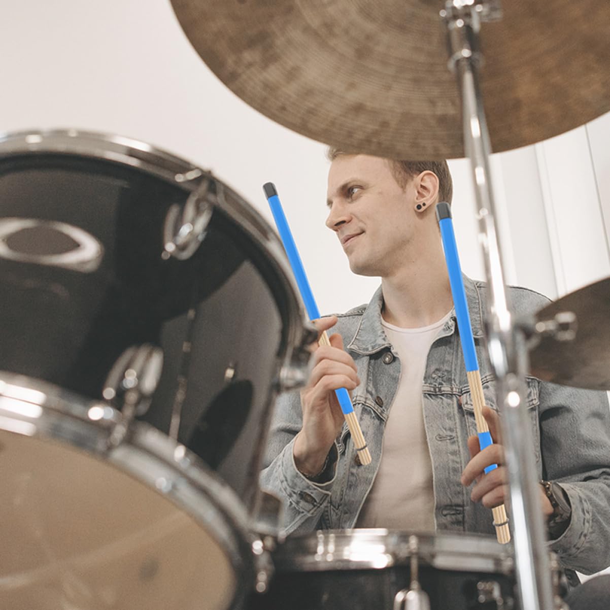 ERINGOGO 3 Pairs Professional Drum Brushes Lightweight Percussion Instrument Accessories for Easy Carrying Stylish Design for Drummers for Practice and Performance