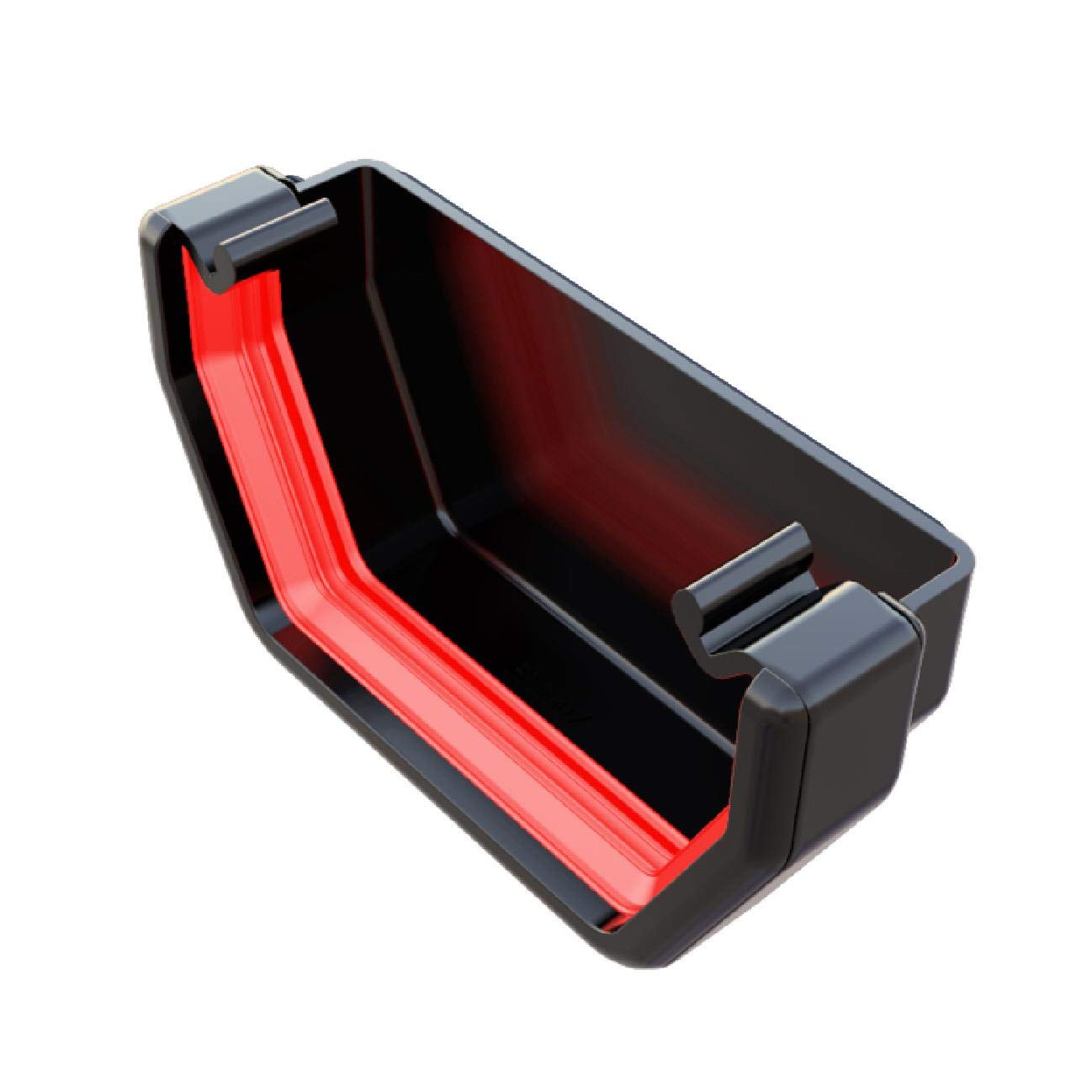 Freeflow Black Square Gutter External Stop End, 114Mm Rain Water Systems