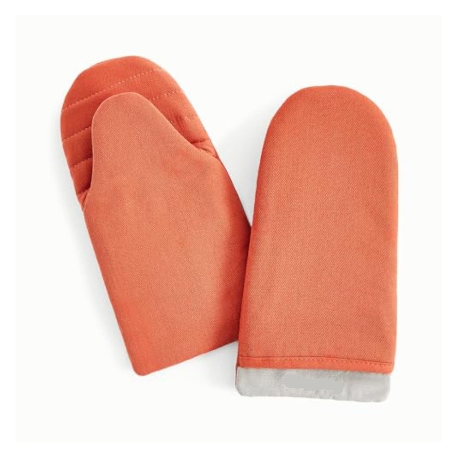 Guanti da forno in cotone organico, guanti da cucina a doppio strato | Resistenti al calore con cuciture resistenti alle macchie per maneggiare utensili da cucina caldi(Perracotta)