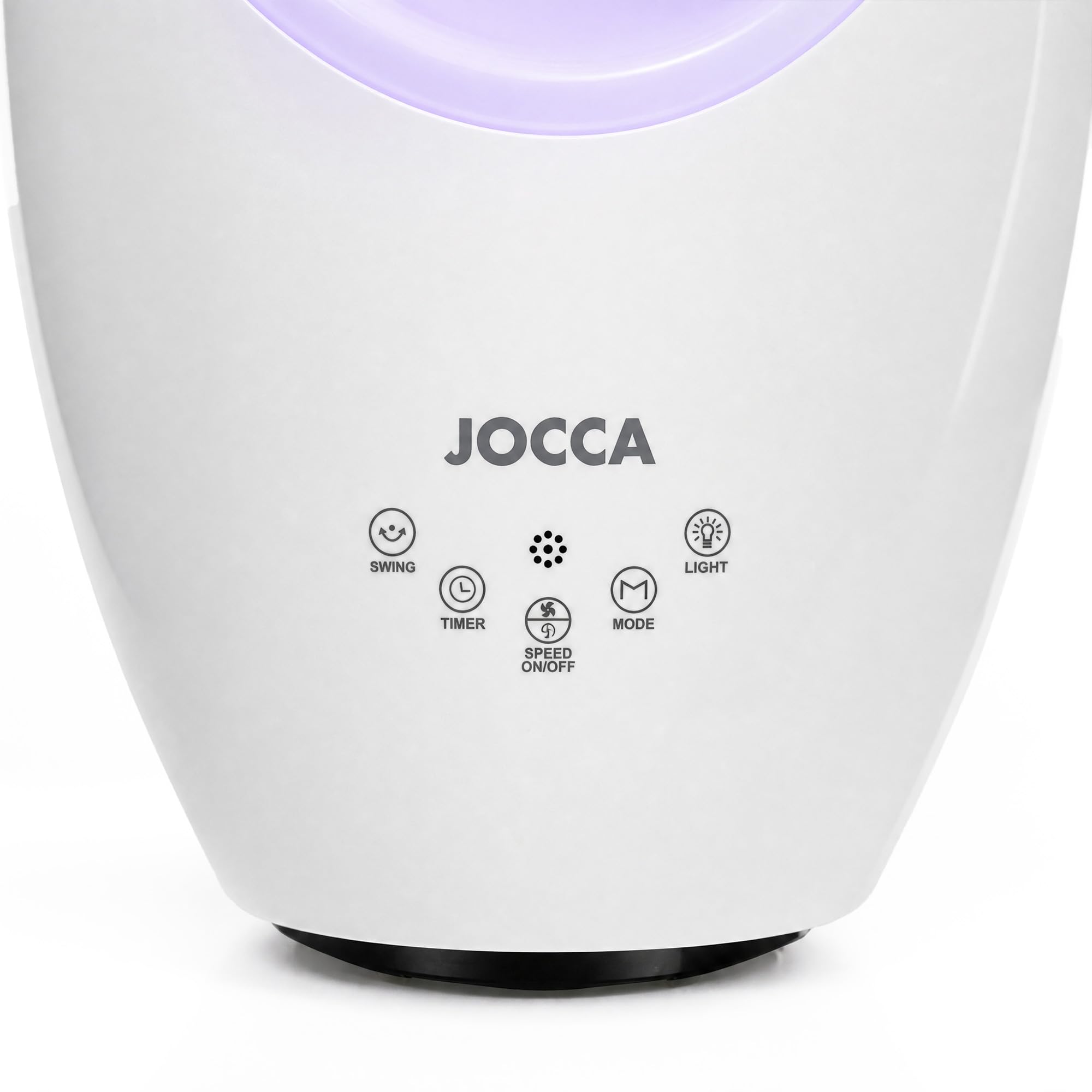 Jocca - Ventilateur Sans Pales avec Télécommande | Ventilateur Puissant et Silencieux | Lumière Nuit LED | 3 Vitesses | Commande Tactile | Minuterie | Blanc | 29,2x17,1x57,2cm