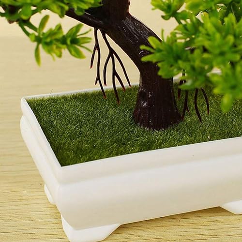 Miniatura 5 de Árbol de bonsái artificial, decoración de plantas falsas de plástico, plantas artificiales en maceta para invitados, decoración del hogar,