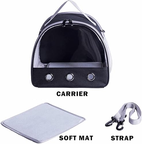 Miniatura 4 de Portador de conejillo de Indias, Pequeño Animal Bird Conejo Tortuga Bolsa de Transporte, Erizo Africano Portátil Transportador de Viaje al aire